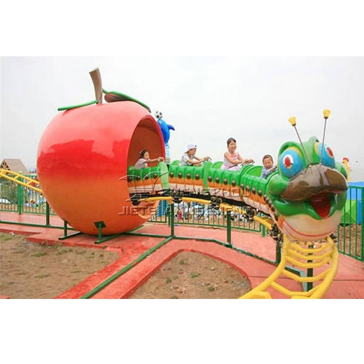 2323 hot amusement ride Kids cheap worm slide small train mini roller coaster for sale