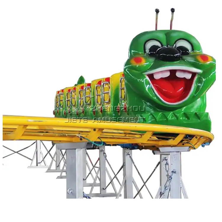 2323 hot amusement ride Kids cheap worm slide small train mini roller coaster for sale