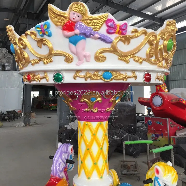 Kids ride go marry around carousel ride horse ride electric swing car game machine for amusement park playground