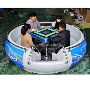 Water hotel family party 6 seats 8 seats electric lldpe bbq donut leisure boat for sale