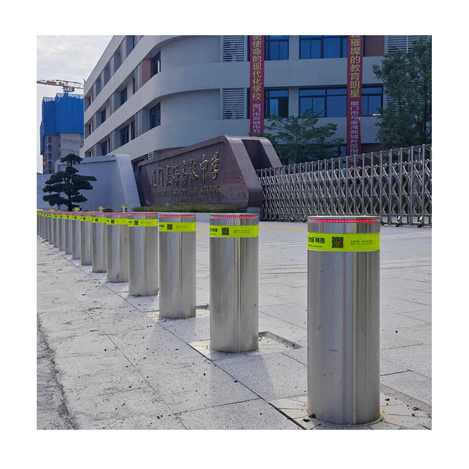 Good Quality In-ground Bollard Driveway Residential Automatic Bollard Hydraulic Rising Bollards For Road Security