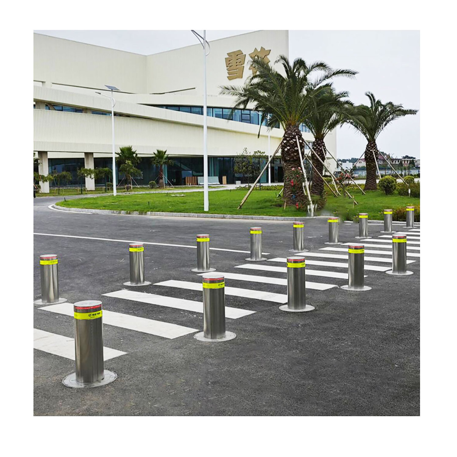 Good Quality In-ground Bollard Driveway Residential Automatic Bollard Hydraulic Rising Bollards For Road Security