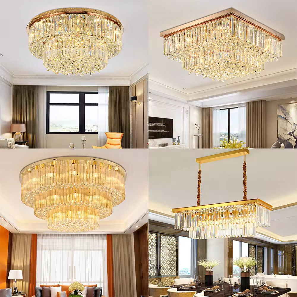 Light Fixtures Luxury Modern Chandelier Wedding Decoration Chandeliers Chandelier Home Decor Crystal Led Remote Control