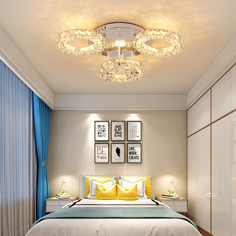 Wholesale High Quality Fancy Led Fixtures Ceiling Light Modern Embedded Ceiling Light Bedroom Crystal Ceiling Light