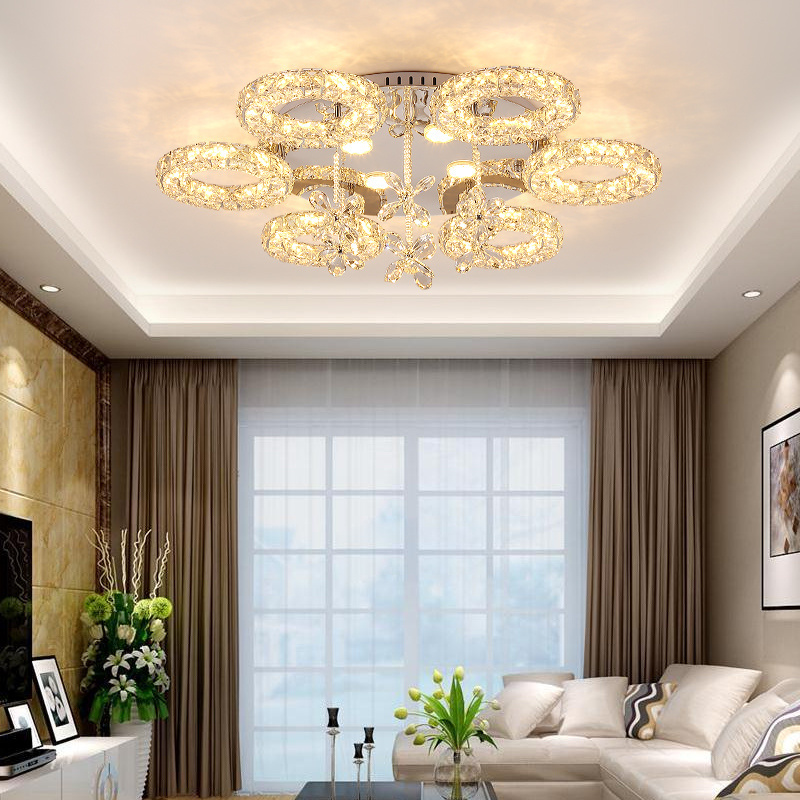 Wholesale High Quality Fancy Led Fixtures Ceiling Light Modern Embedded Ceiling Light Bedroom Crystal Ceiling Light