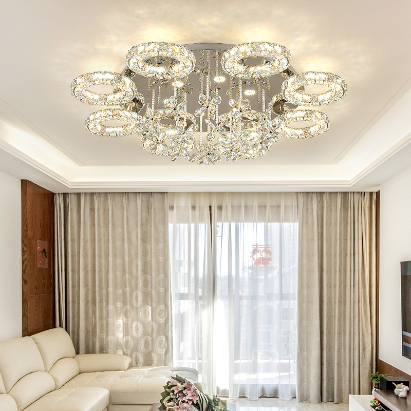 Wholesale High Quality Fancy Led Fixtures Ceiling Light Modern Embedded Ceiling Light Bedroom Crystal Ceiling Light