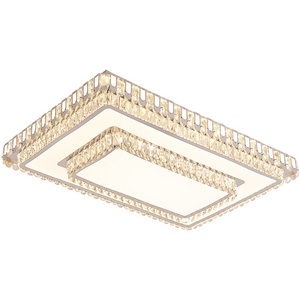 Modern Rectangle Crystal Chandelier Led Ceiling Light - Buy Crystal Chandelier Iron Circle Pendant Light Surface Mounted / 30000