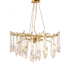 Twig Shape Art Design Chandelier Pendant Lamp Contemporary Glass Lighting Dinning Room Light Fixture