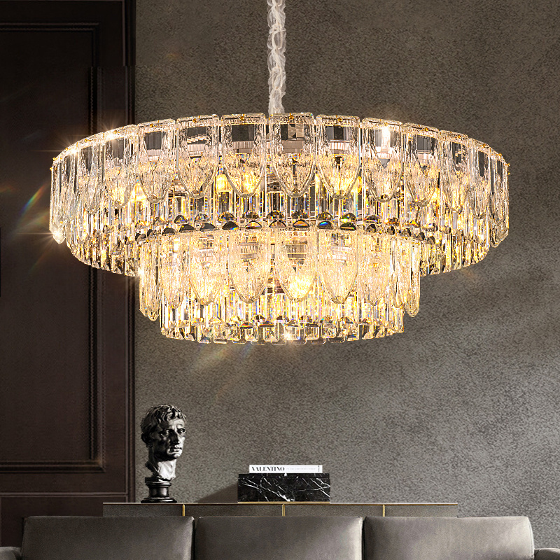 Crystal Lamp Chandelier Ceiling Light Modern Luxury Led Pendant Light For Hotel Living Room Villa Chandeliers Pendant Lights