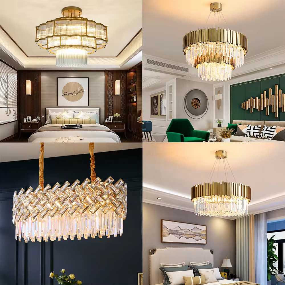 Light Fixtures Luxury Modern Chandelier Wedding Decoration Chandeliers Chandelier Home Decor Crystal Led Remote Control