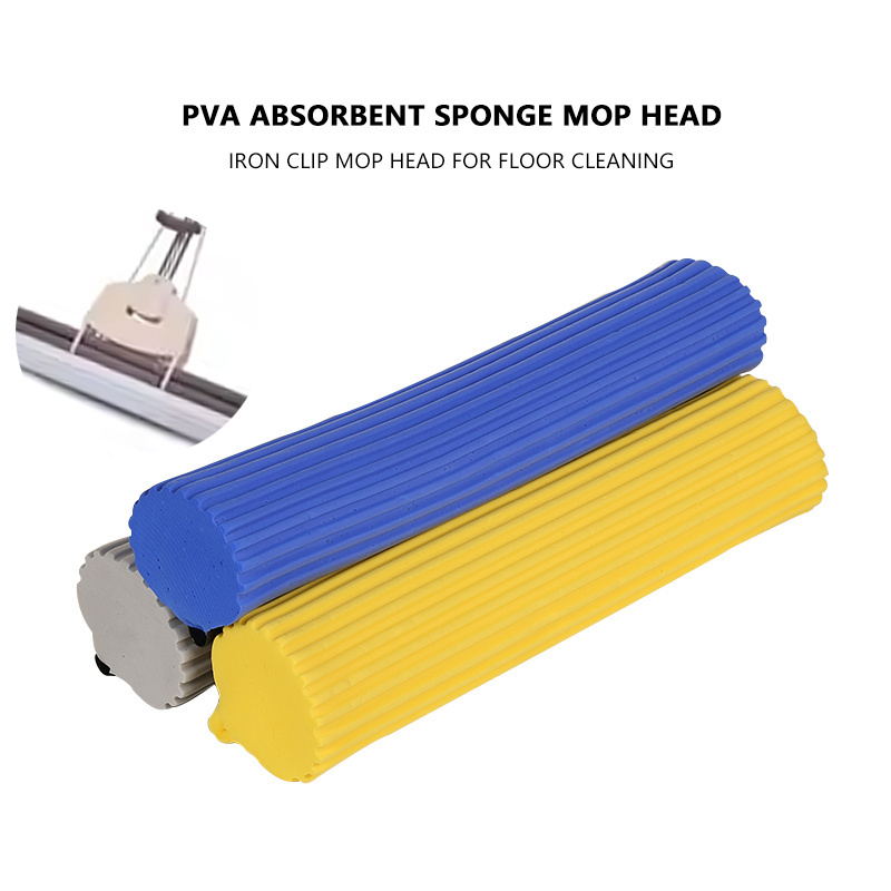 Wholesale 27cm 33cm 38cm pva collodion mop head dry floor cleaning washing mop refill replacement head sponge roller