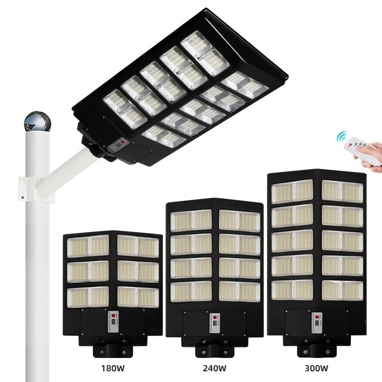 OEM ODM Ip65 Outdoor Waterproof Highway Road Light Night Day Smart Integration 180w 240w 300w All In One Led Street Light Solar