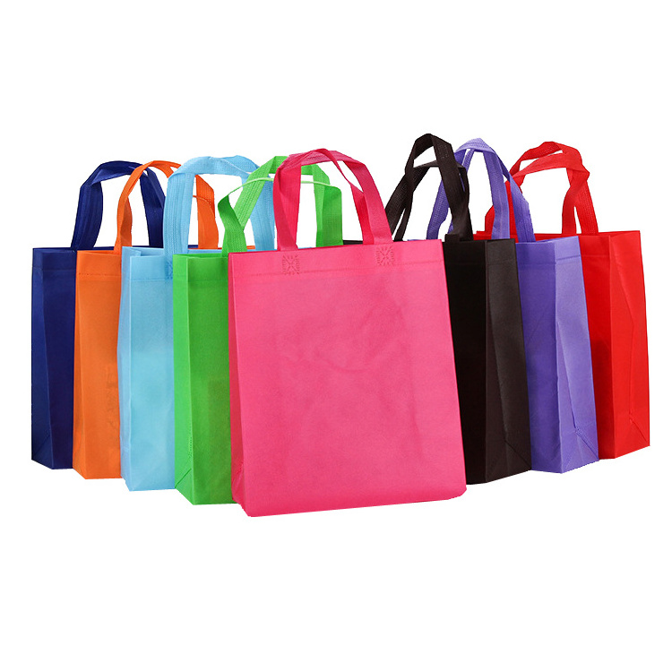 Durable 100%PP Spunbond Nonwoven Handle Bag Shopping Bag with Printed Logo