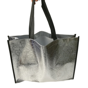 Reusable PP Laminated Non woven Tote Bags Laminated Polypropylene Bags