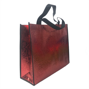 Reusable PP Laminated Non woven Tote Bags PE Film