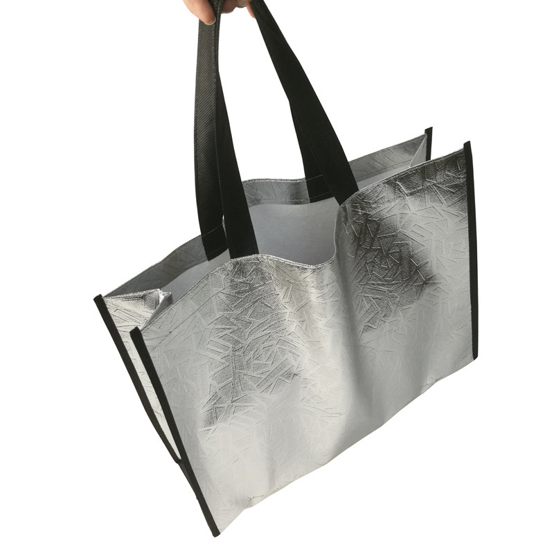 Reusable PP Laminated Non woven Tote Bags PE Film