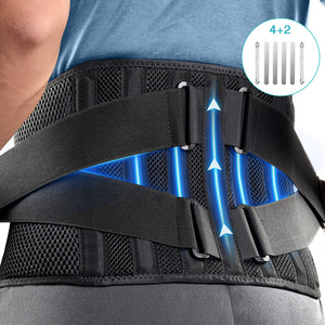 Best Selling Customized Medical Lumbar Support 6 Stays Breathable Anti-skid Waist Support lumbar Back Brace for Men Women