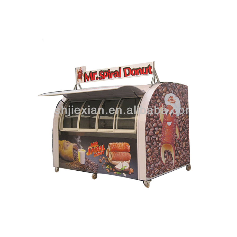 JX-FR290D tornado potato food cart french fries catering kiosk