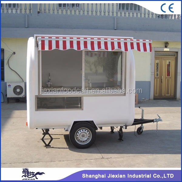 JX-FR220H Outdoor offroad camper trailer mobile kitchen truck for sale bike food cart with awning