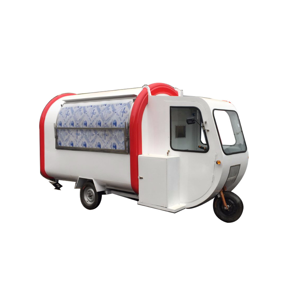 JX-FR220GH motor powered snack caravan/ food carts mobile trailers/ three wheel motorcycle food