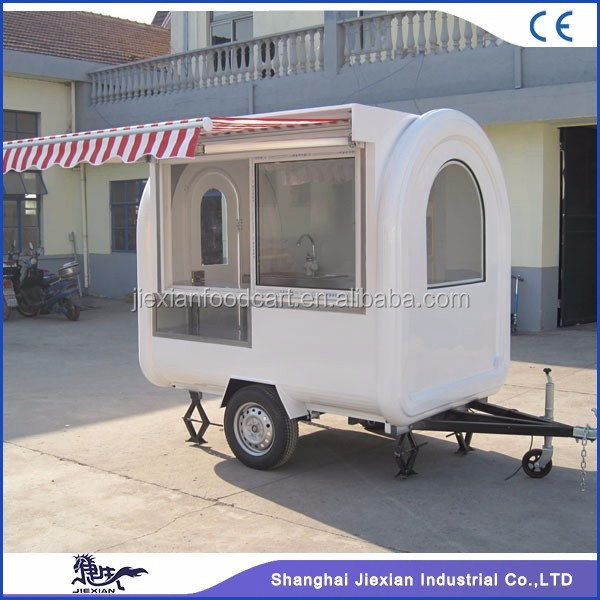 JX-FR220H Outdoor offroad camper trailer mobile kitchen truck for sale bike food cart with awning