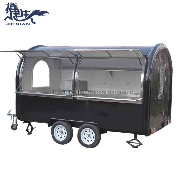 JX-FR350W Snack Machines Popcorn Cotton Candy Food Truck / Ice Maker Snow Mud Food Cart / Commercial Mobile Grill Trailer