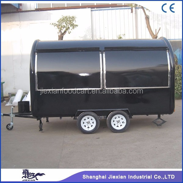 JX-FR350W Snack Machines Popcorn Cotton Candy Food Truck / Ice Maker Snow Mud Food Cart / Commercial Mobile Grill Trailer