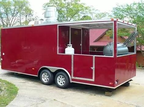 FS500 Jiexian fry ice cream roll trailer food trailer cart truck with porch food vending trailer for new zealand