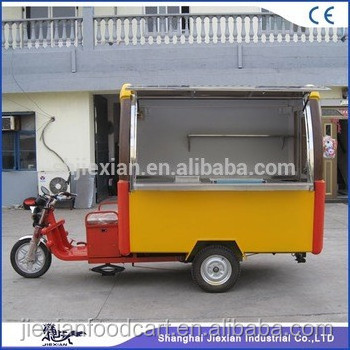 JX-FR220GA sweet corn cart mobile kiosk and push cart fast food cart