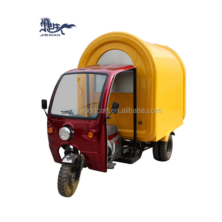 JX-FR220I mobile food cart for slush machine gasoline motorcycle fast food trailer