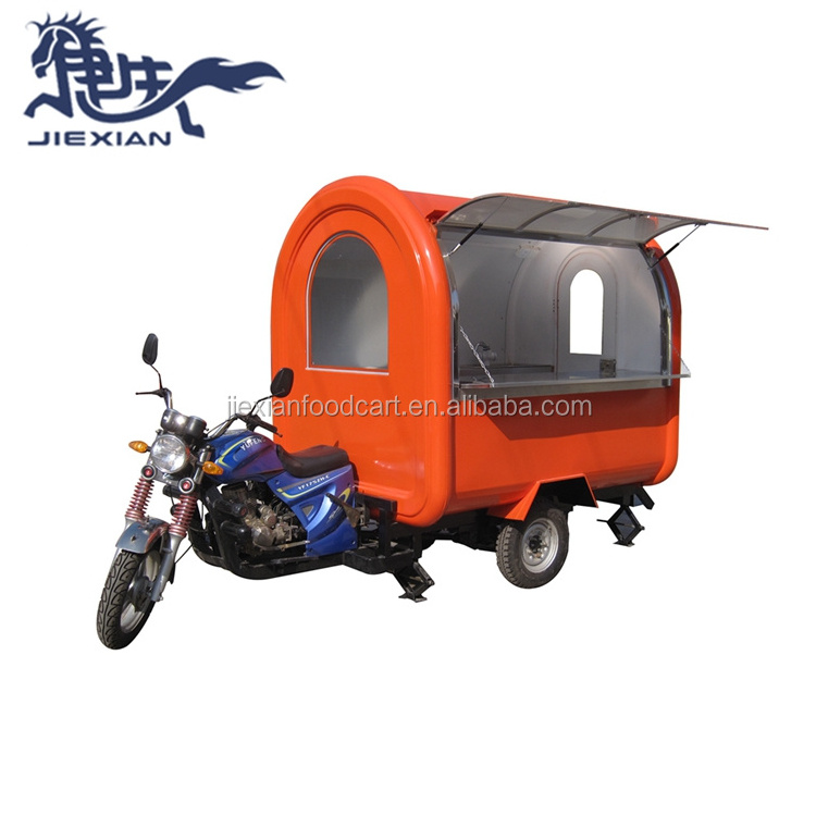 JX-FR220I Shanghai Jiexian commercial scooter gasoline food trucks concession stand food cart for sale mobil restaurant