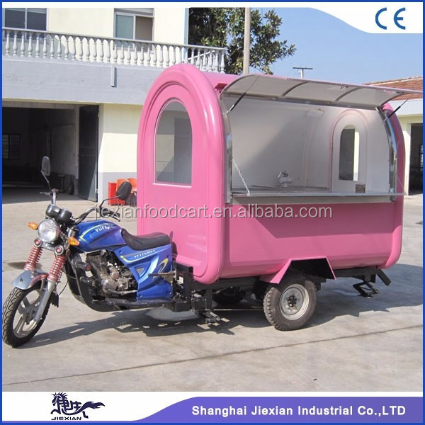 JX-FR220I Shanghai Jiexian commercial scooter gasoline food trucks concession stand food cart for sale mobil restaurant