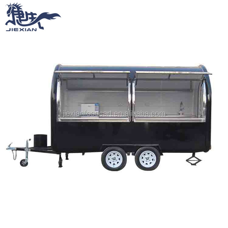 JX-FR350W Snack Machines Popcorn Cotton Candy Food Truck / Ice Maker Snow Mud Food Cart / Commercial Mobile Grill Trailer