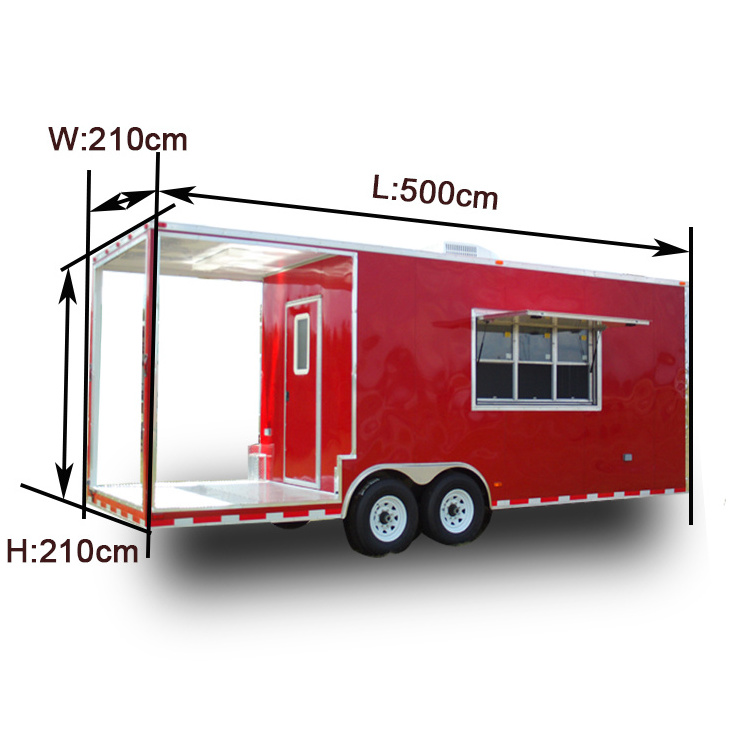 Commercial food truck street fast food truck /Outdoor mobile Fast Food Truck/Coffee hamburger cart