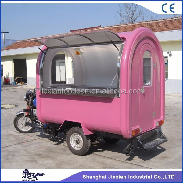 JX-FR220I Shanghai Jiexian commercial scooter gasoline food trucks concession stand food cart for sale mobil restaurant