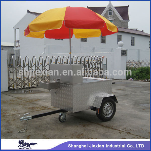 Factory price vending food kiosk custom mobile hot dog cart umbrellas