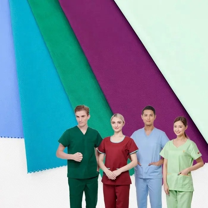 Woven Textile Twill Tc Polycotton Polyester/cotton Hospital Doctor Nurse Medical Uniform Scrubs Fabrics Manufacturing Supplier