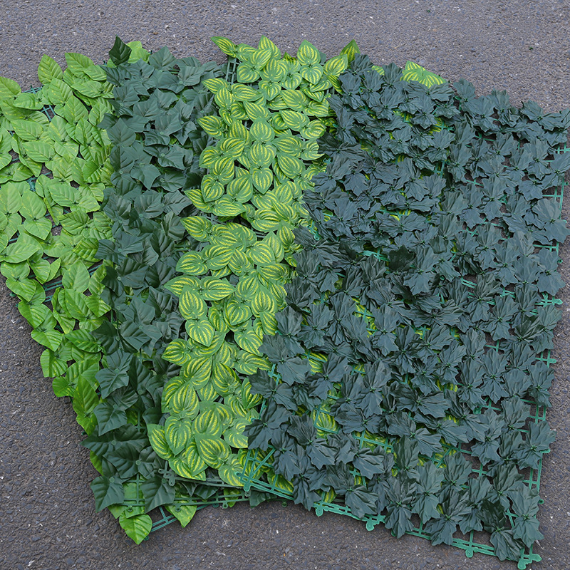 Plastic Fake Leaf Green Plant Fence Net Courtyard Balcony Decoration Simulation Plant Leaf Fence