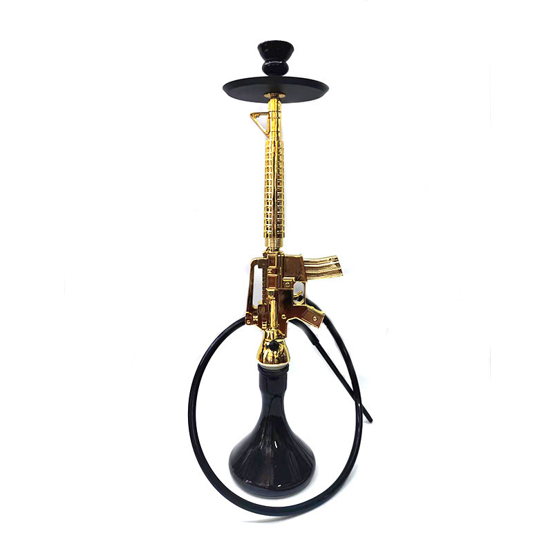 Large Arabian shisha M16 gun Shape resin hookah with electroplating technology