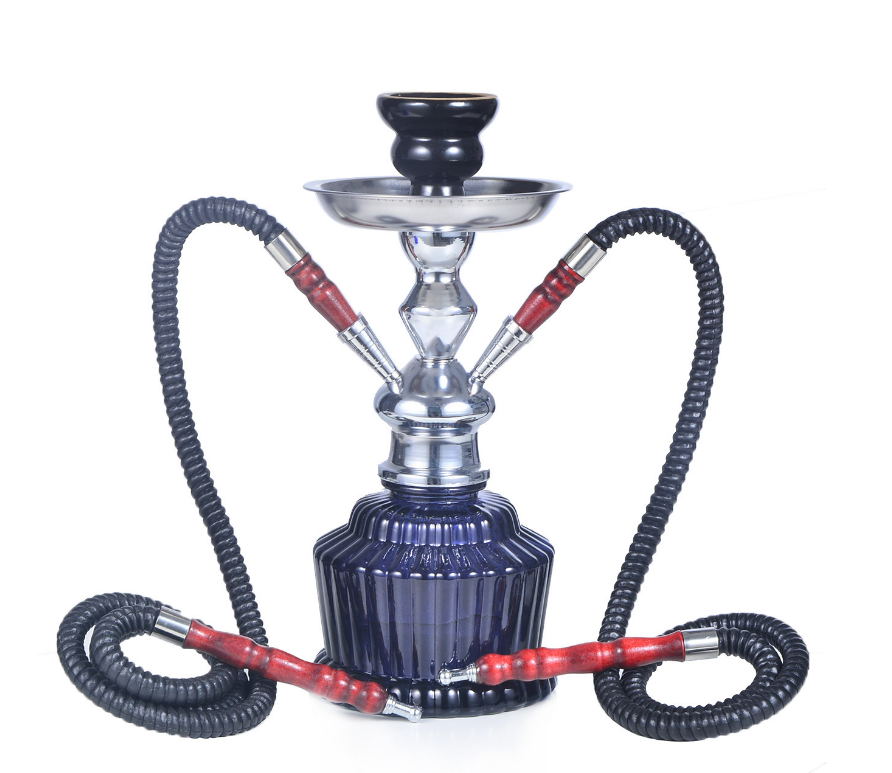 Factory hot sell Iron shaft with sliver coating package with cage shisha Completely birdcage hookah with 2 hose pipes