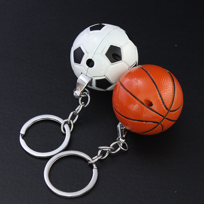 Creative inflatable lighter wholesale personality basketball football key chain pendant  open flame cigarette lighters