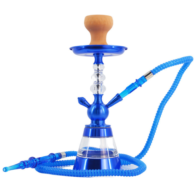 High level cheap price colorful Aluminum alloy glass water bonges set Arabian bar hookah shisha accessories completely wholesale