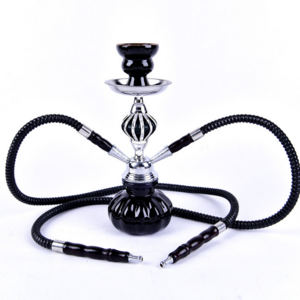 factory directly hot selling trumpet bar KTV supplies mix color Double hose  aluminum flower hookah shisha