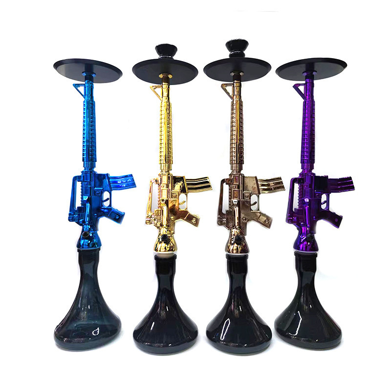 Large Arabian shisha M16 gun Shape resin hookah with electroplating technology