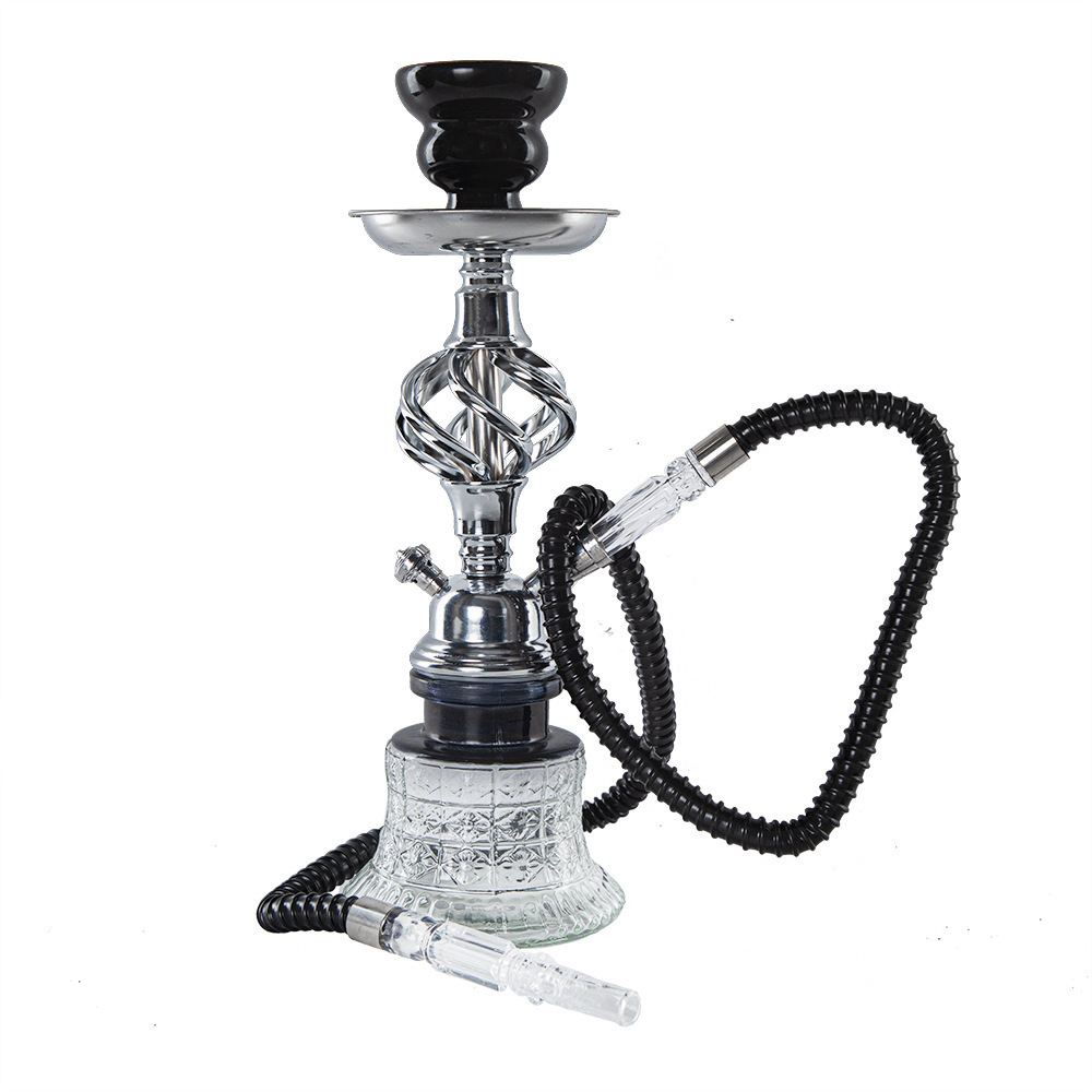 Factory directly selling supply of Arabic water bonges small double tube coarse twist hookah shisha complete