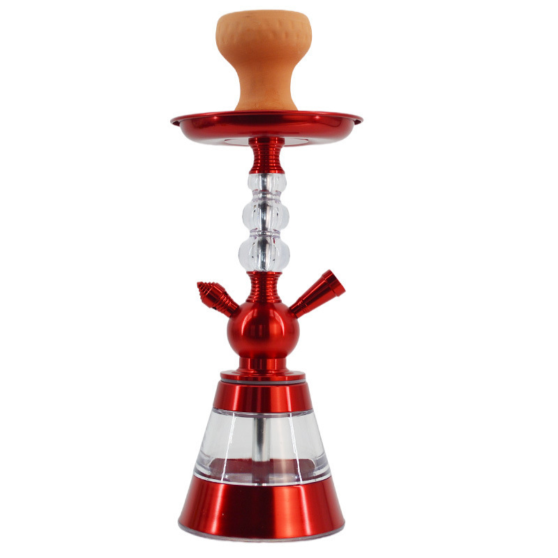 High level cheap price colorful Aluminum alloy glass water bonges set Arabian bar hookah shisha accessories completely wholesale