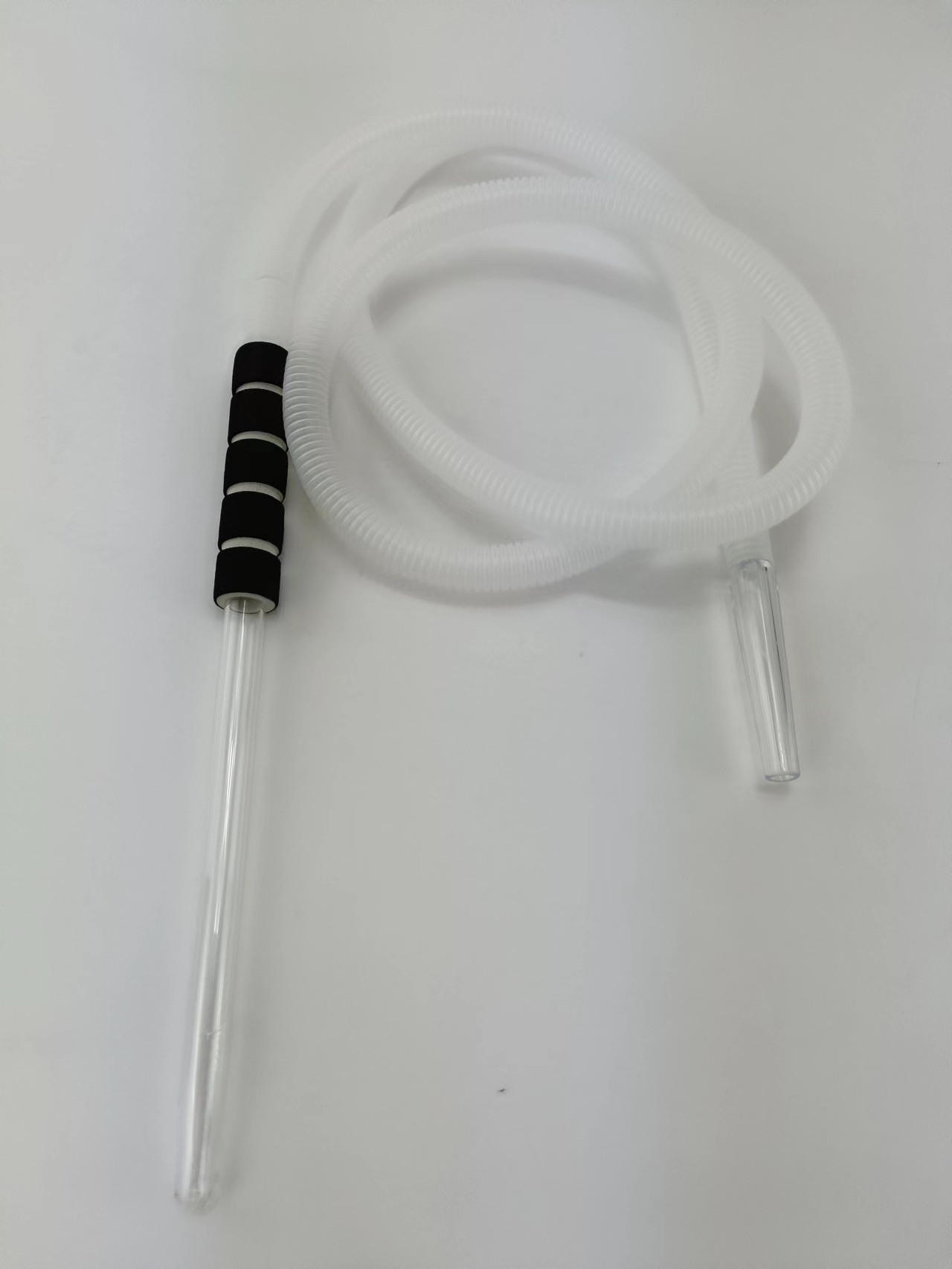 1.8 meter PVC one time use fancy disposable hookah hose with Glass tube Sponge handle hose for smoking shisha hookah accessories