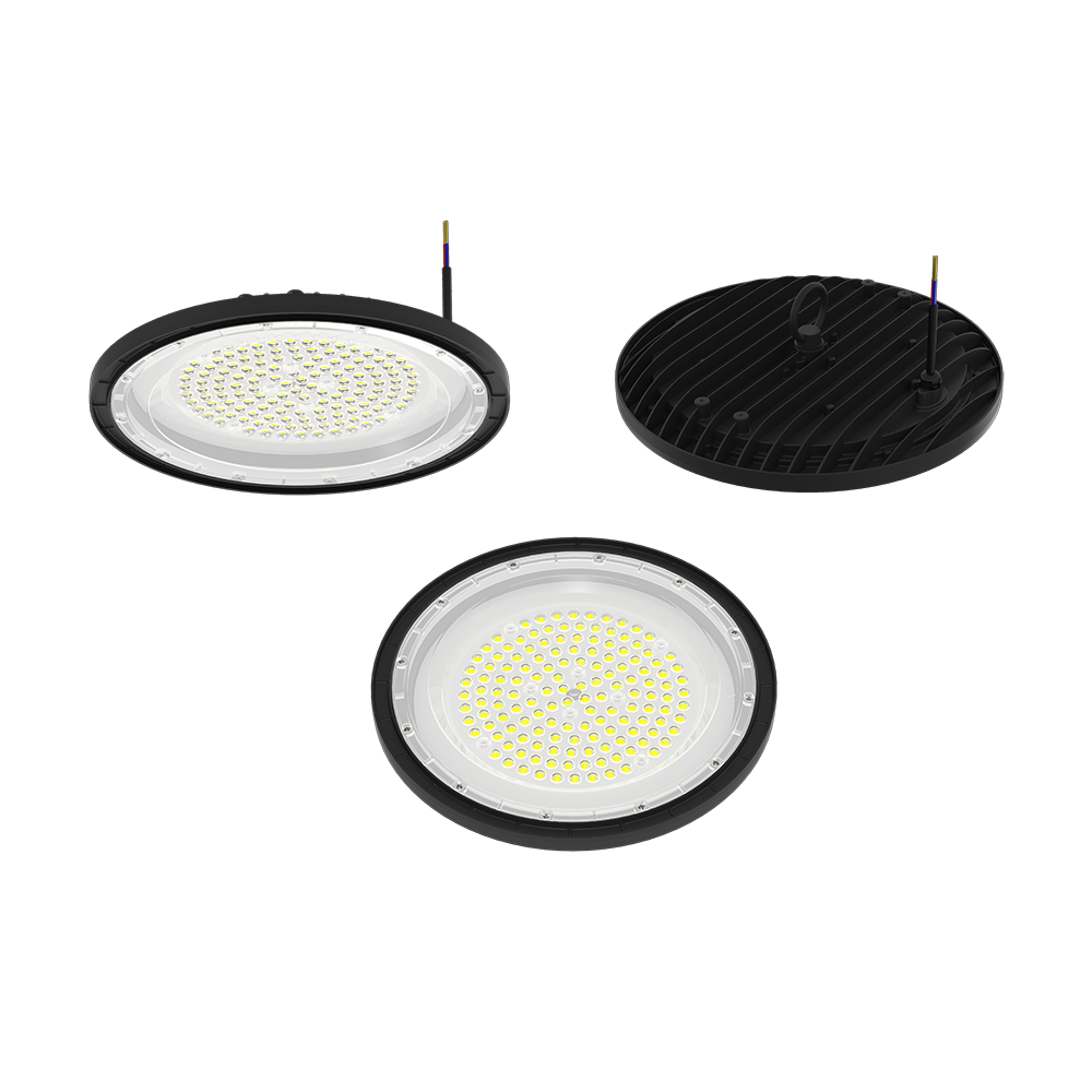 140lm/w industrial IP65 high bay 100w 150W 200W UFO led high bay light for ceiling workshop warehouse garage shop industry badm