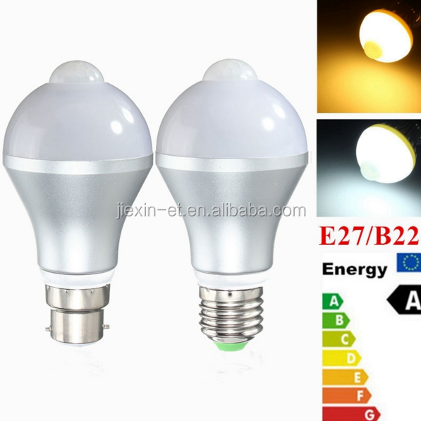 Smart Led Sensor Light Bulb E27 5w 7w 9w Microwave Radar Motion& Ambient Light Sensor Lamp Ce Rohs