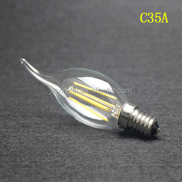 C35 light Filament LED Candle bulb 2W 4W 6W 8W E27 E26 E12 E14 B22